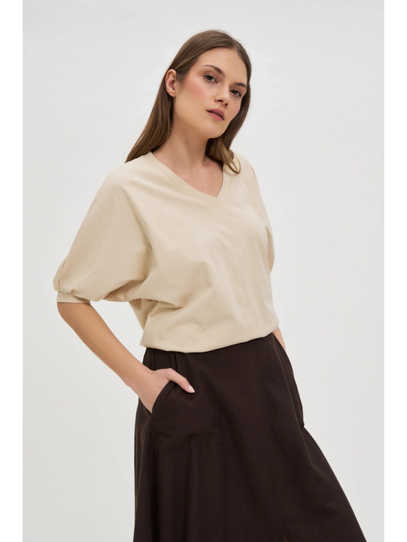 Moodo Дамска тениска Moodo с балонени ръкави