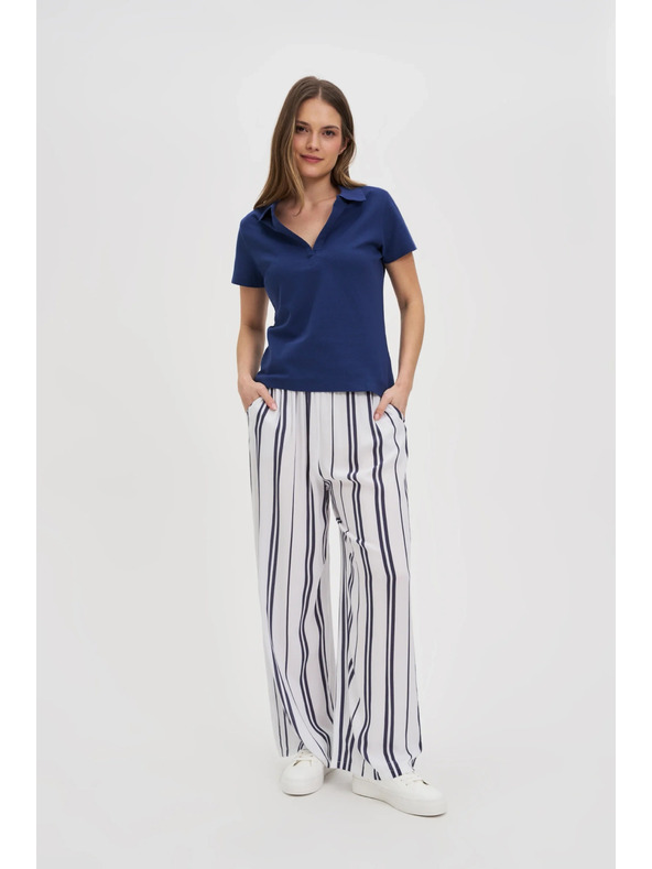 Moodo Дамска синя поло тениска