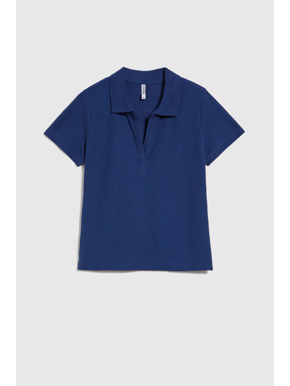 Moodo Дамска синя поло тениска