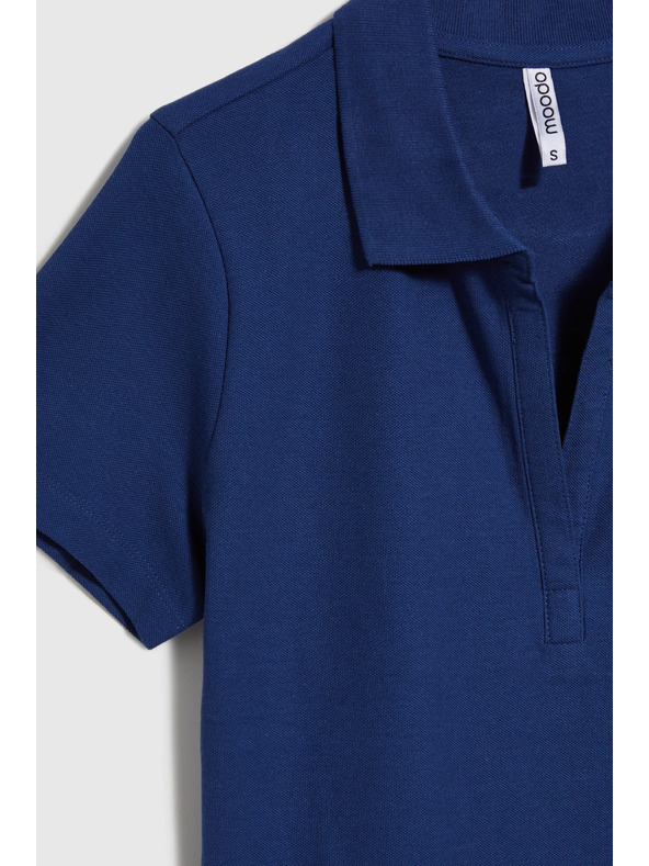 Moodo Дамска синя поло тениска