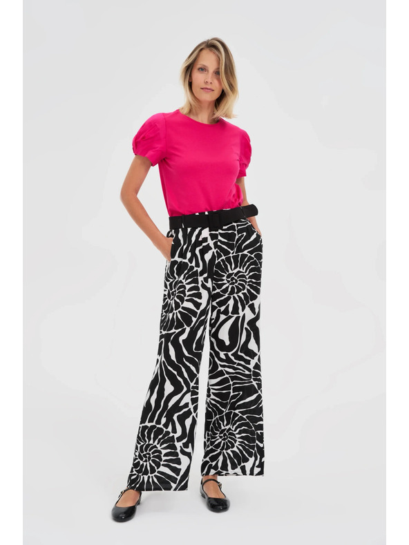 Moodo Розов топ с набрани ръкави