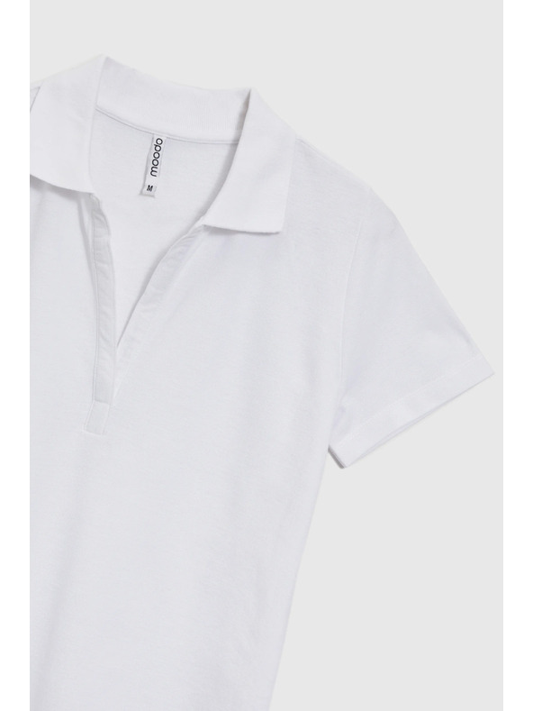 Moodo Дамска бяла поло тениска