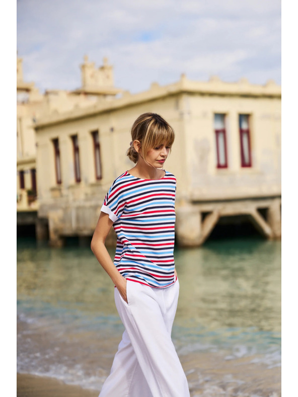 Moodo Дамска раирана тениска