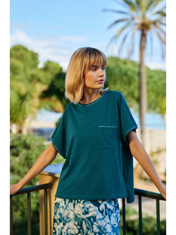 Moodo Дамски топ с джоб Moodo