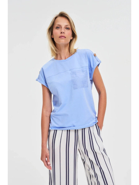 Moodo Дамска тениска Moodo – светлосиня