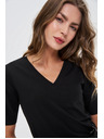 Moodo Черен basic топ с 3/4 ръкав Moodo