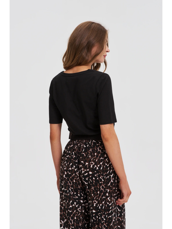 Moodo Черен basic топ с 3/4 ръкав Moodo