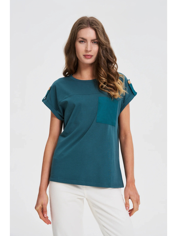 Moodo Дамска тениска Moodo – петролена