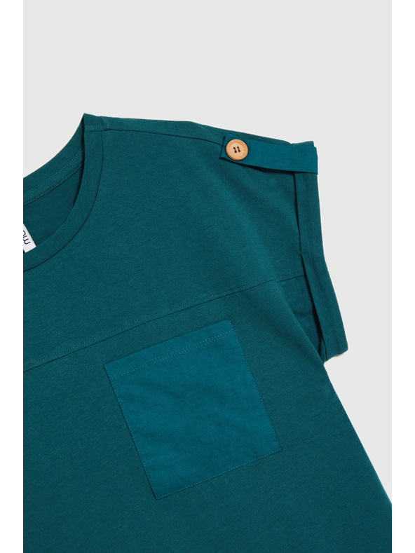 Moodo Дамска тениска Moodo – петролена