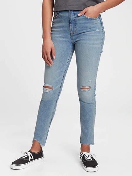 GAP Детски дънки sky с висока талия skinny ankle GAP