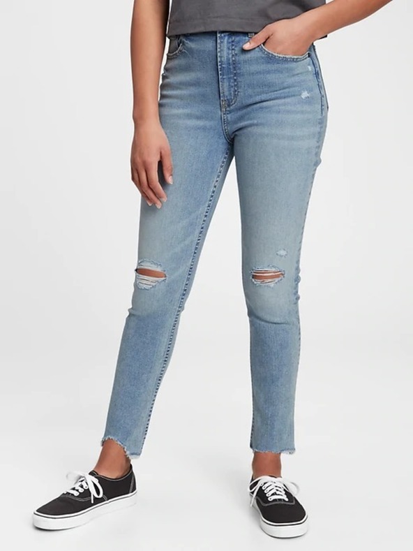 GAP Детски дънки sky с висока талия skinny ankle GAP