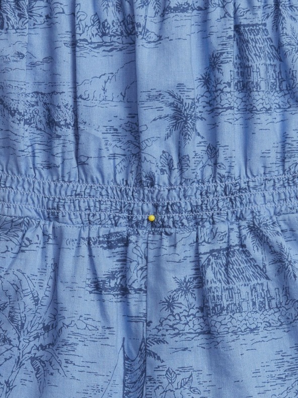 GAP Бебешки ленен щампован гащеризон GAP