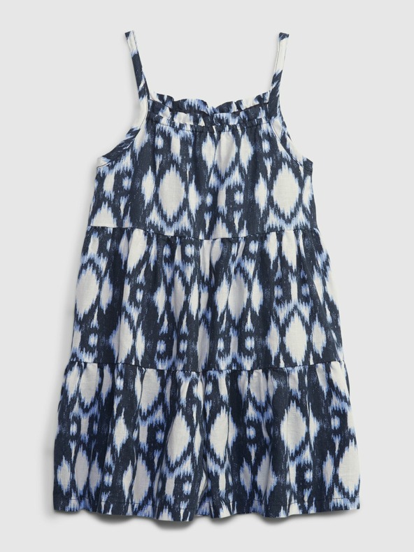 GAP Бебешка ленена щампована рокля GAP