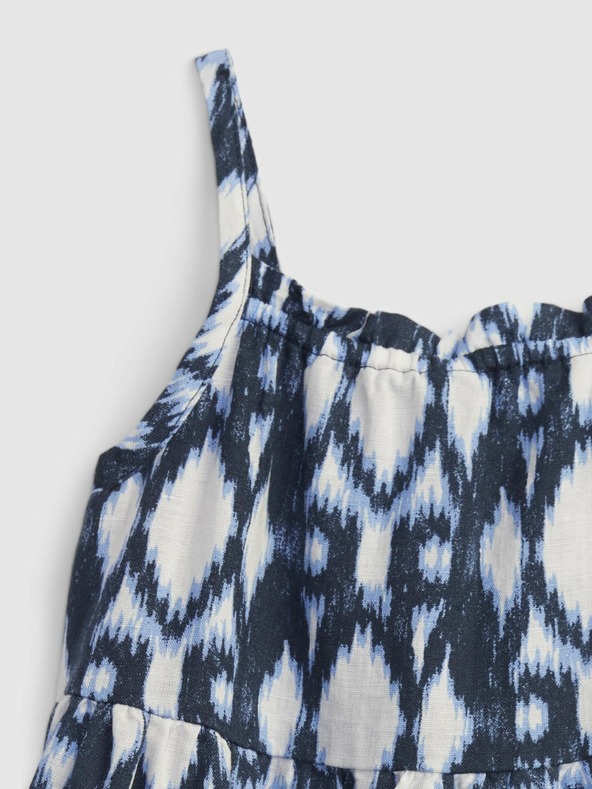 GAP Бебешка ленена щампована рокля GAP