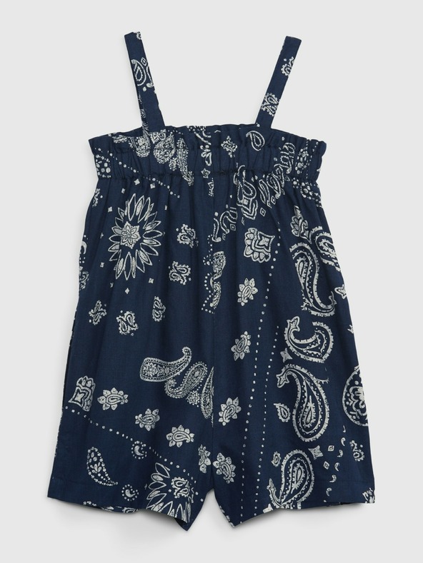 GAP Бебешки ленен щампован гащеризон GAP