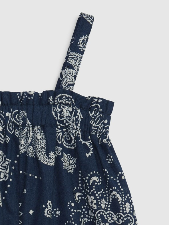 GAP Бебешки ленен щампован гащеризон GAP