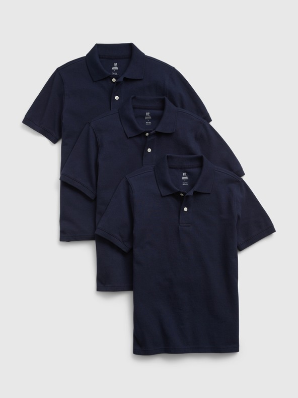 GAP Детски органични polo тениски uniform, 3 бр. GAP