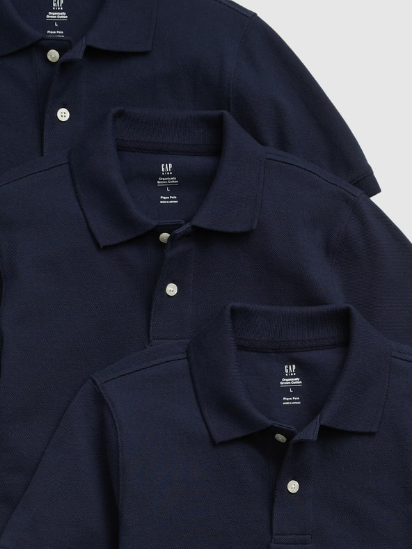 GAP Детски органични polo тениски uniform, 3 бр. GAP