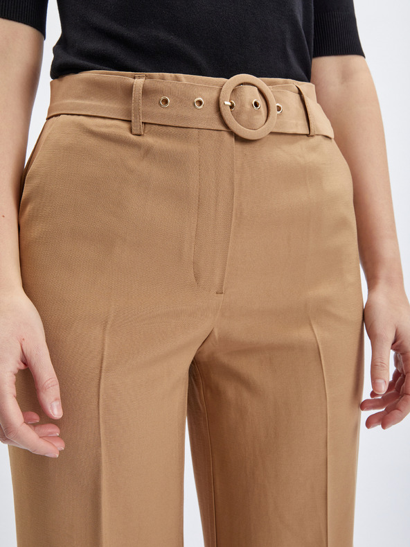 Orsay Светлокафяв дамски панталон с колан ORSAY