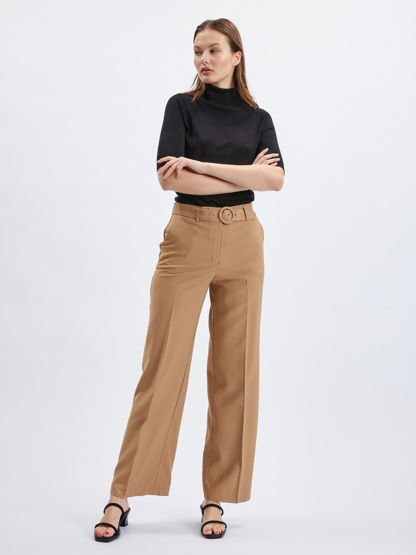 Orsay Светлокафяв дамски панталон с колан ORSAY