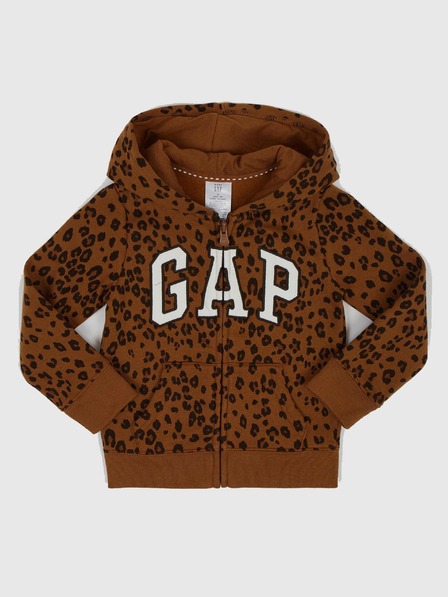 GAP Бебешка блуза с лого леопард GAP