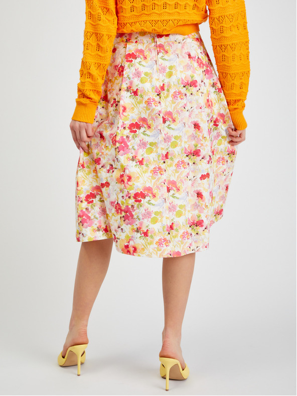 Orsay Кремава дамска пола на цветя ORSAY