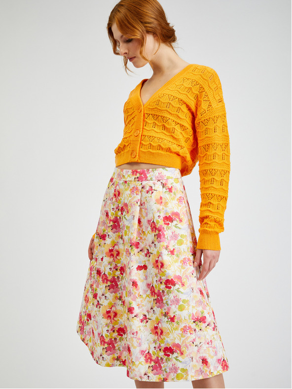 Orsay Кремава дамска пола на цветя ORSAY