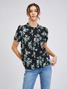 Orsay Черна дамска блуза на цветя ORSAY