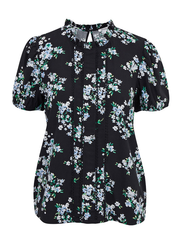 Orsay Черна дамска блуза на цветя ORSAY