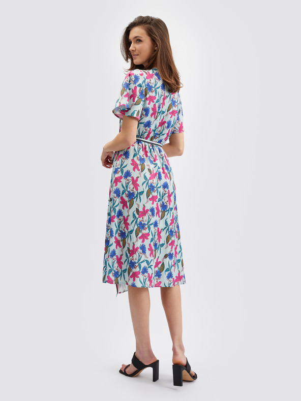 Orsay Розово-синя дамска рокля на цветя ORSAY