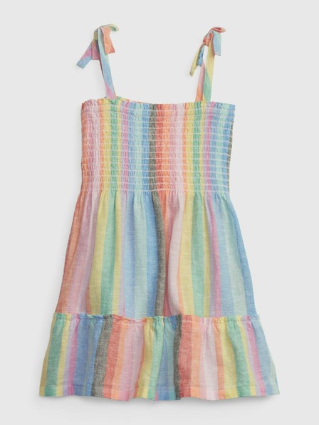 GAP Бебешка ленена раирана рокля GAP