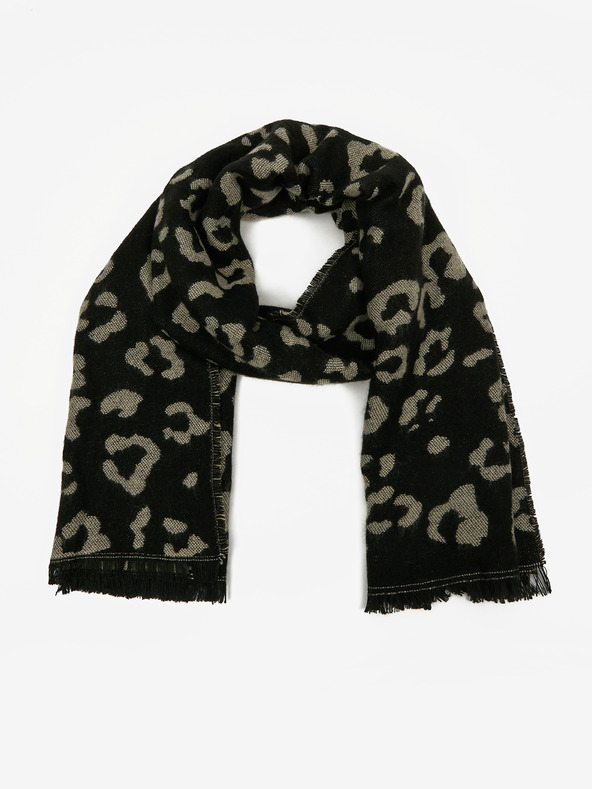 Orsay Черен дамски шал с десен ORSAY