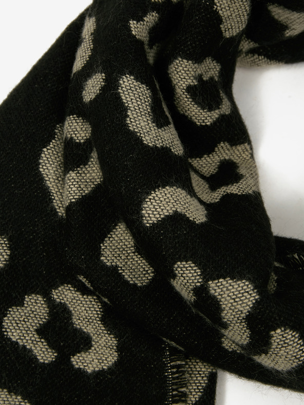 Orsay Черен дамски шал с десен ORSAY