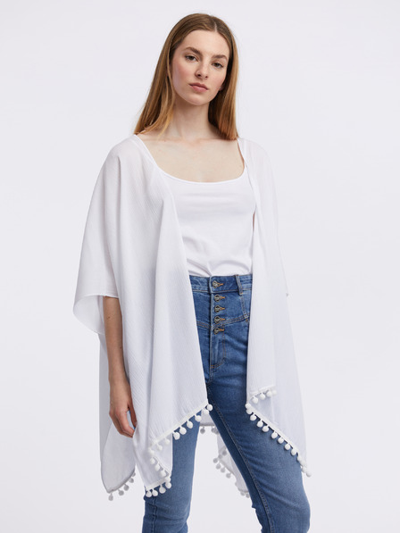 Orsay Бяло дамско парео с дантела ORSAY