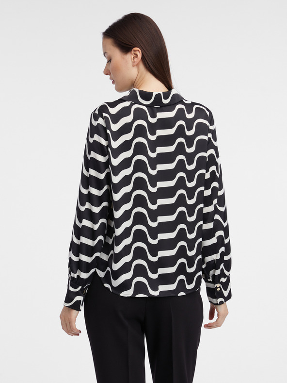 Orsay Бяло-черна дамска блуза с десен ORSAY