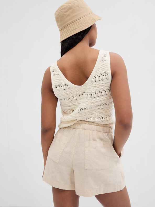 GAP Ленени шорти с еластична талия GAP