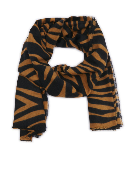 Orsay Черно-кафяв дамски шал с десен ORSAY