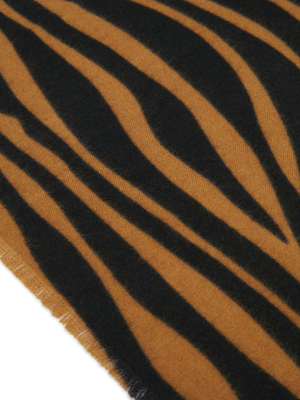 Orsay Черно-кафяв дамски шал с десен ORSAY