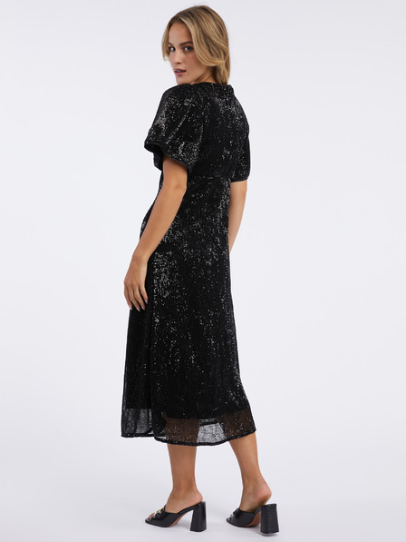 Orsay Черна дамска миди рокля с пайети ORSAY