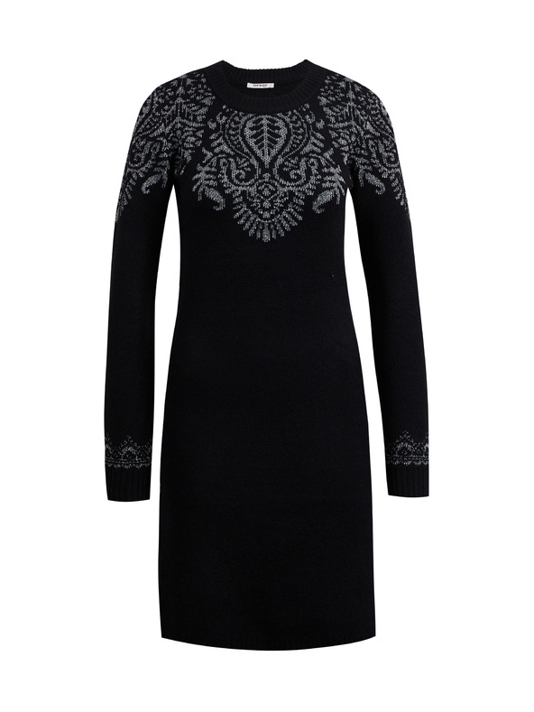 Orsay Черна дамска рокля-пуловер ORSAY