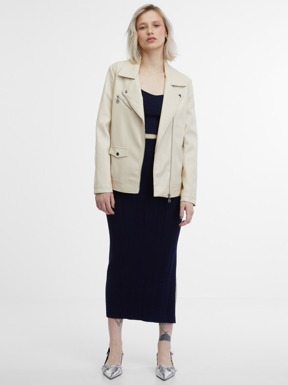 Orsay Бежово дамско яке от изкуствена кожа ORSAY