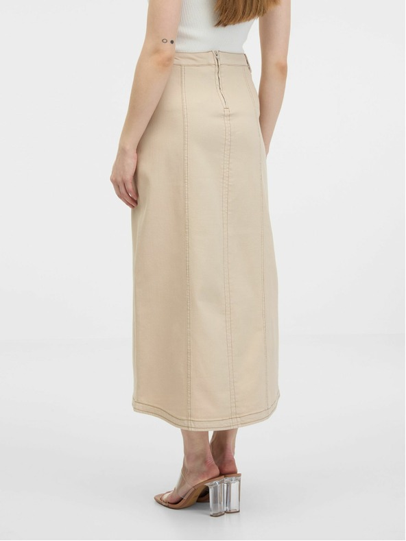 Orsay Бежова дамска дънкова пола ORSAY