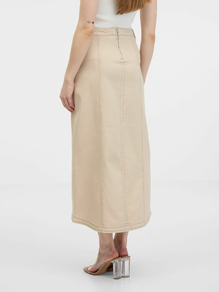 Orsay Бежова дамска дънкова пола ORSAY
