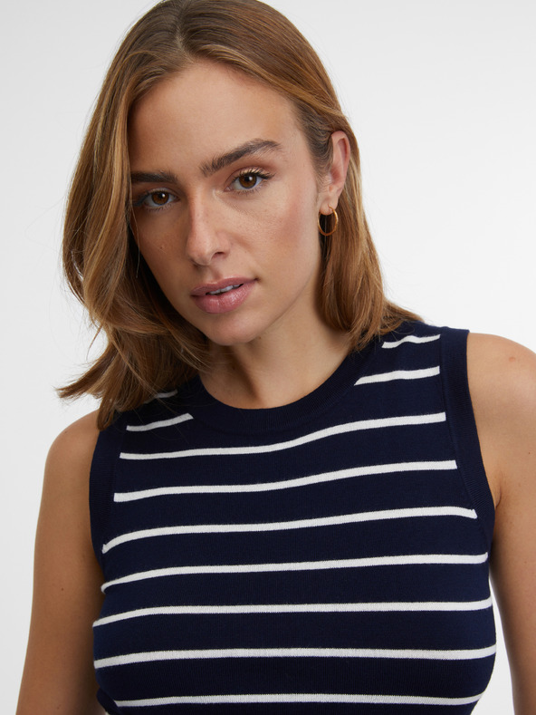 Orsay Тъмносин дамски топ на райе ORSAY