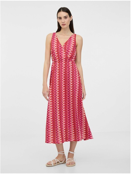 Orsay Тъмнорозова дамска миди рокля ORSAY