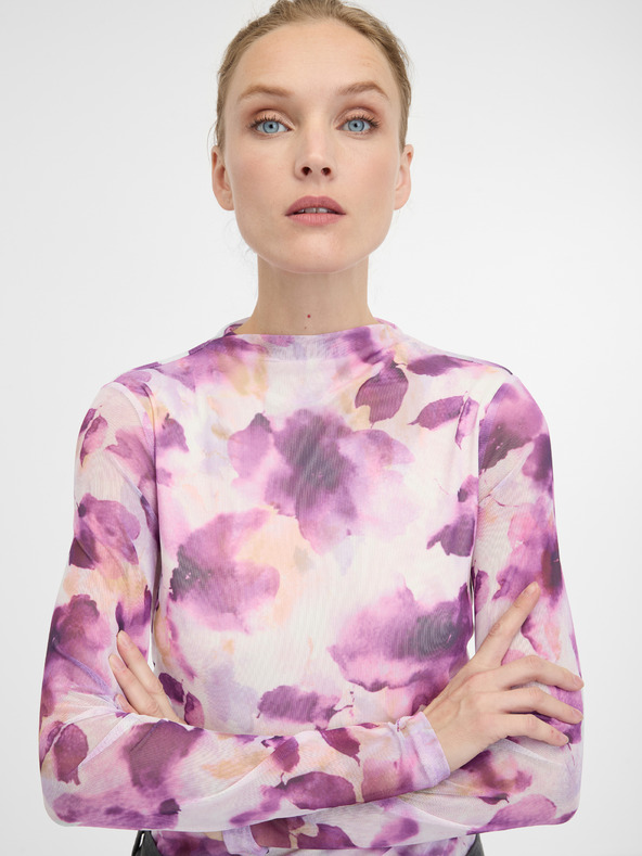 Orsay Розова дамска тениска с дълъг ръкав ORSAY