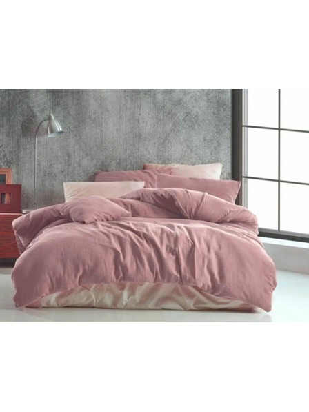 Kvalitex Удължено муселиново спално бельо 140x220, 70x90cm розово