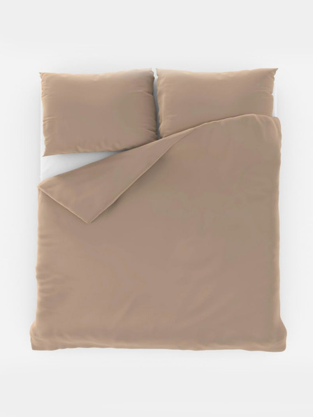 Kvalitex Френско памучно спално бельо в един цвят, 220x200, 70x90cm бежово