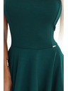 numoco Разкроени рокли с ефектен удължен гръб - бутилково зелени