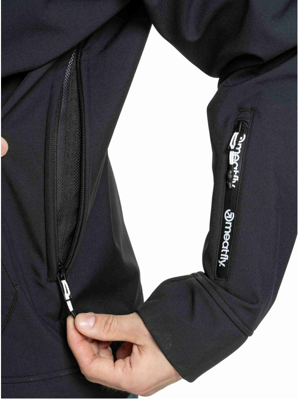 Meatfly Meatfly мъжко softshell яке Jax Black / White |
